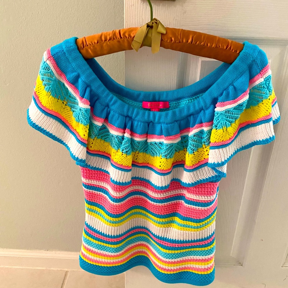 Lilly Pulitzer shoulder sweater.  Small